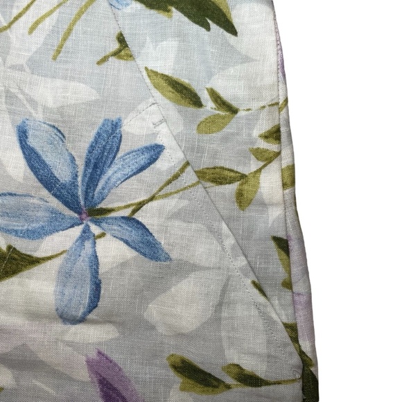 J. Jill Love Linen Floral Sleeveless Shift Dress V-Neck Medium Wedding Guest EUC - Picture 7 of 13